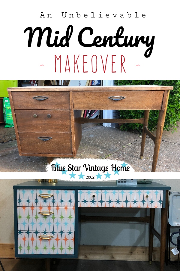 An Unbelievable Mid Century Makeover 15 mid century makeover blue star vintage home An Unbelievable Mid Century Makeover