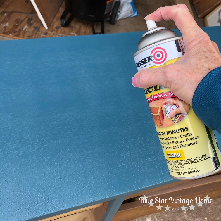 An Unbelievable Mid Century Makeover 8 spray shellac An Unbelievable Mid Century Makeover