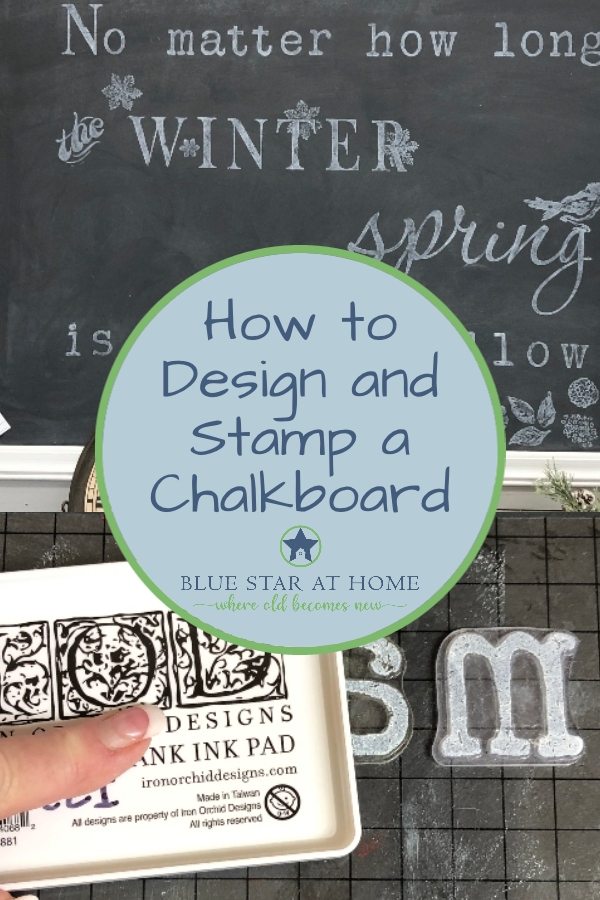 Blue Star at Home Stamp a chalkboard How to stamp a chalkboard